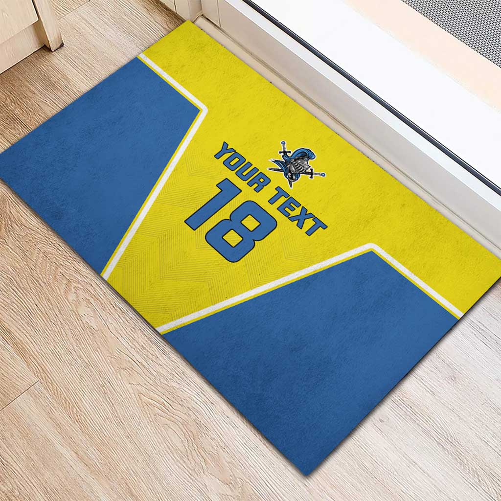 Custom West Knights of Yorkshire Rubber Doormat Skate Hard Hit Harder Yellow Version - Wonder Print Shop