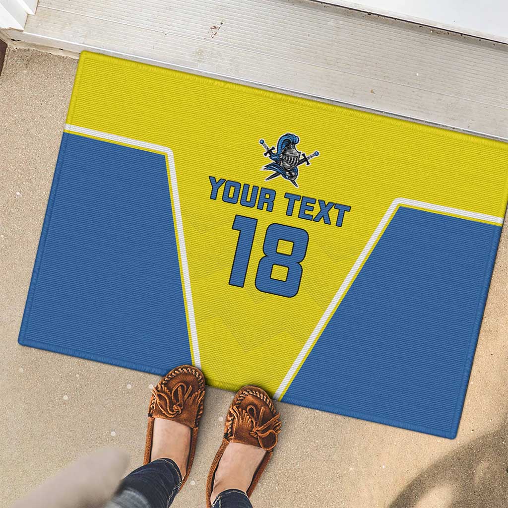 Custom West Knights of Yorkshire Rubber Doormat Skate Hard Hit Harder Yellow Version - Wonder Print Shop