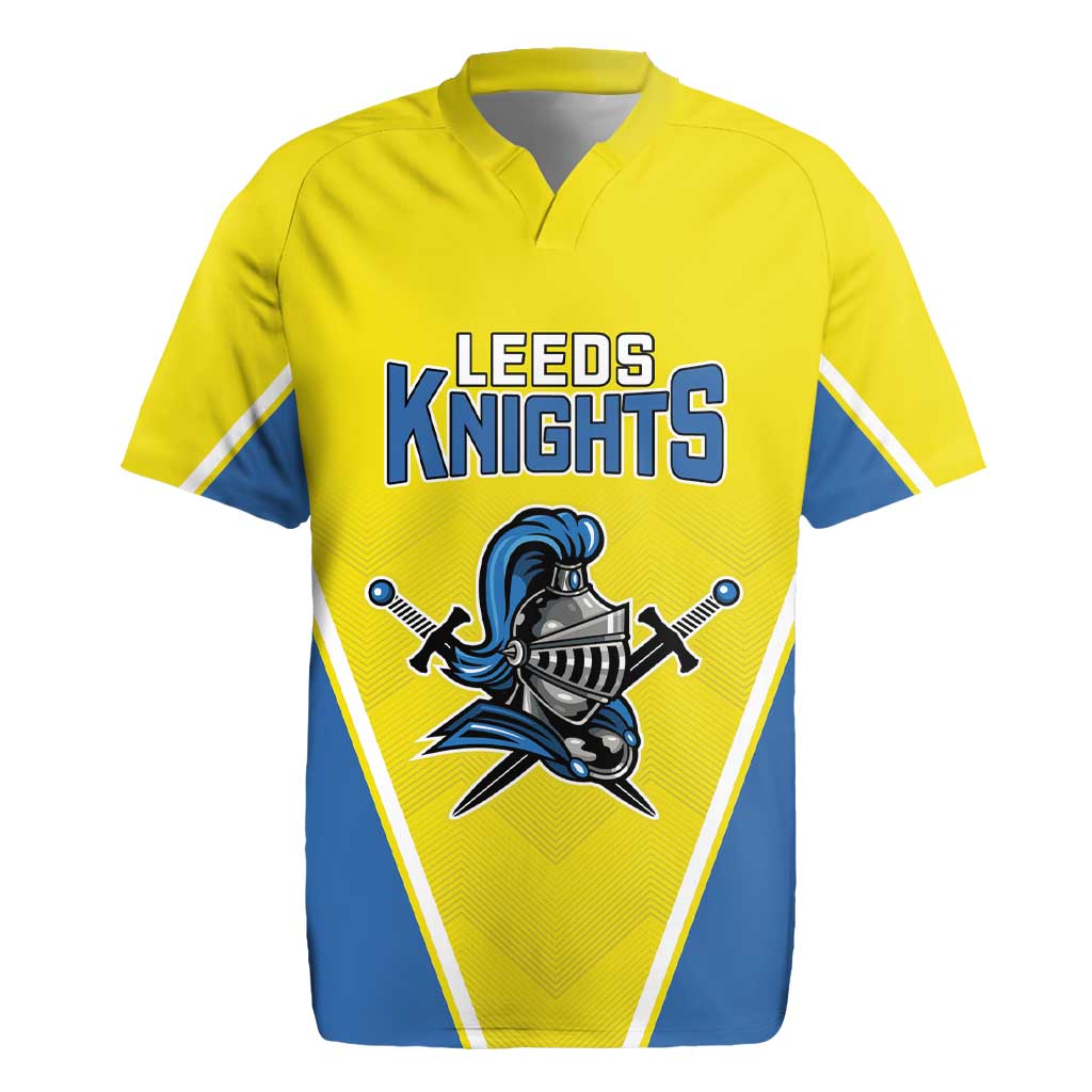 Custom West Knights of Yorkshire Rugby Jersey Skate Hard Hit Harder Yellow Version - Wonder Print Shop
