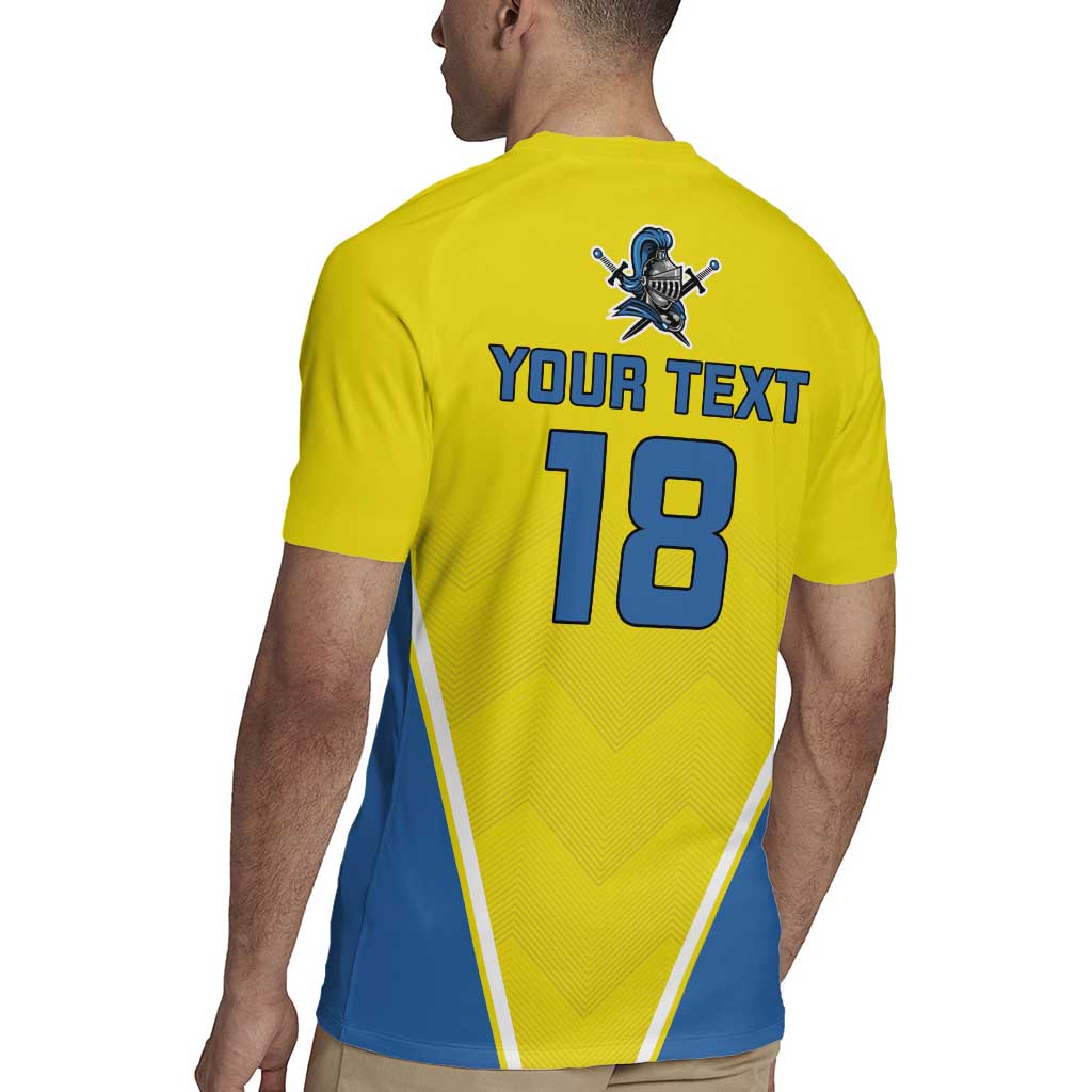 Custom West Knights of Yorkshire Rugby Jersey Skate Hard Hit Harder Yellow Version - Wonder Print Shop