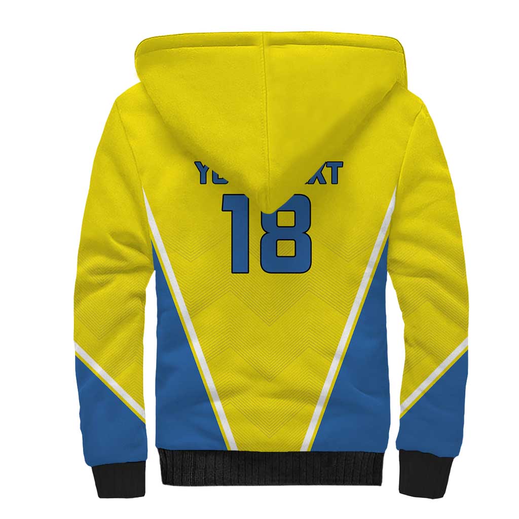 Custom West Knights of Yorkshire Sherpa Hoodie Skate Hard Hit Harder Yellow Version - Wonder Print Shop