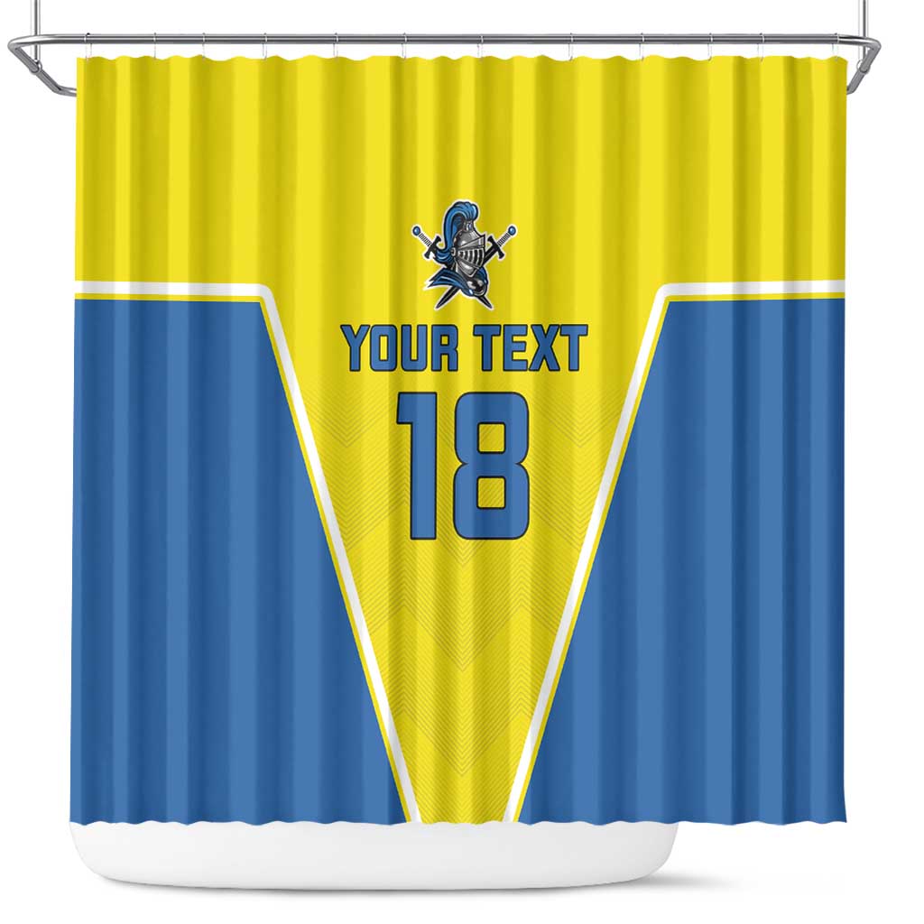 Custom West Knights of Yorkshire Shower Curtain Skate Hard Hit Harder Yellow Version - Wonder Print Shop
