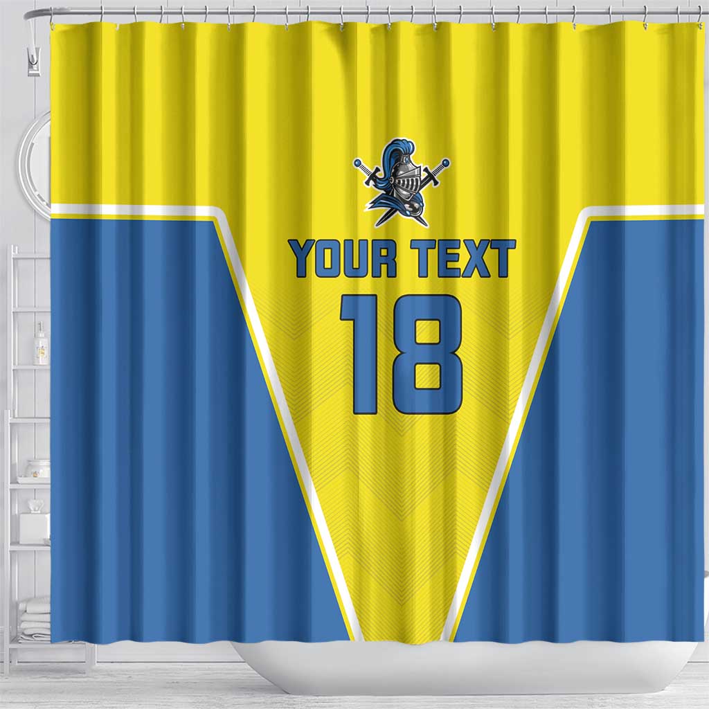 Custom West Knights of Yorkshire Shower Curtain Skate Hard Hit Harder Yellow Version - Wonder Print Shop