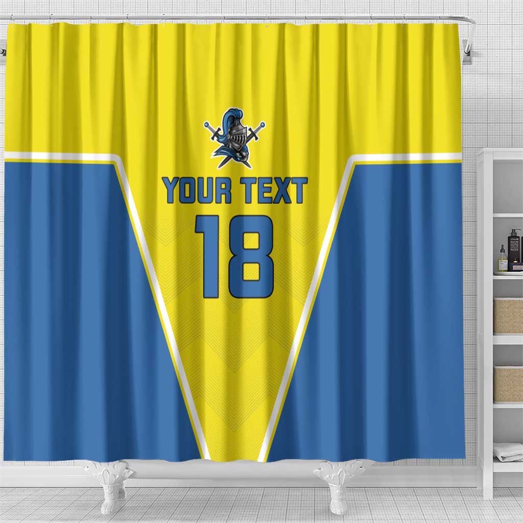 Custom West Knights of Yorkshire Shower Curtain Skate Hard Hit Harder Yellow Version - Wonder Print Shop