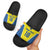 Custom West Knights of Yorkshire Slide Sandals Skate Hard Hit Harder Yellow Version - Wonder Print Shop