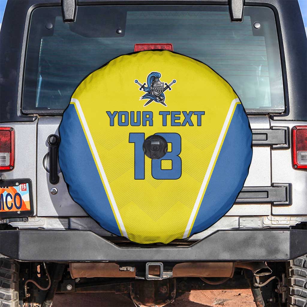 Custom West Knights of Yorkshire Spare Tire Cover Skate Hard Hit Harder Yellow Version - Wonder Print Shop