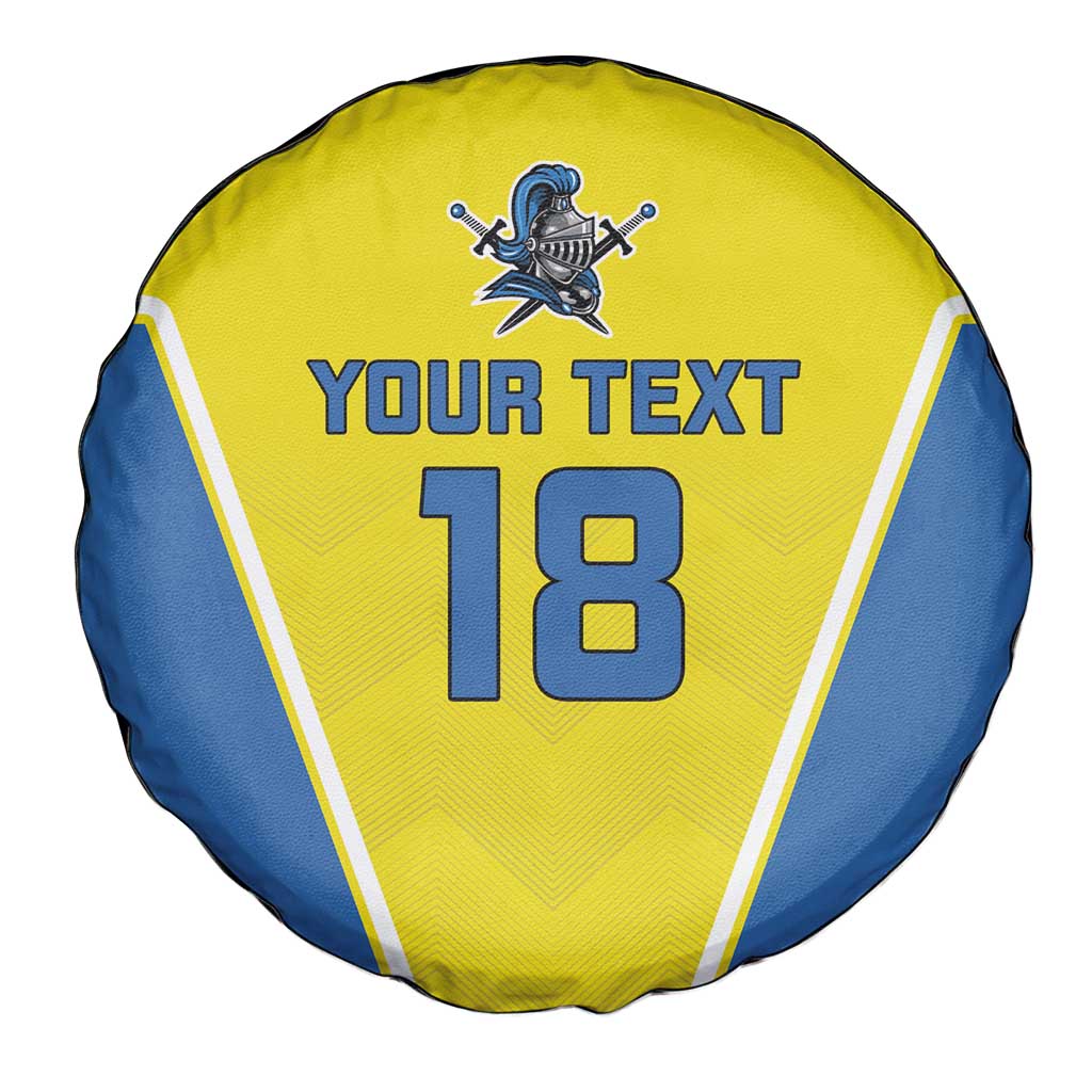Custom West Knights of Yorkshire Spare Tire Cover Skate Hard Hit Harder Yellow Version - Wonder Print Shop