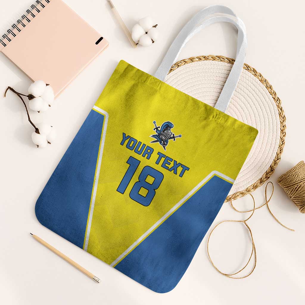 Custom West Knights of Yorkshire Tote Bag Skate Hard Hit Harder Yellow Version - Wonder Print Shop