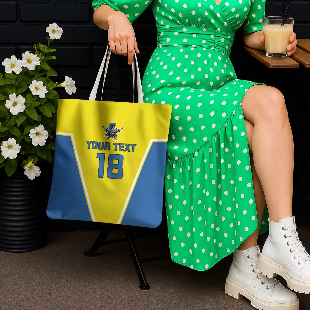 Custom West Knights of Yorkshire Tote Bag Skate Hard Hit Harder Yellow Version - Wonder Print Shop