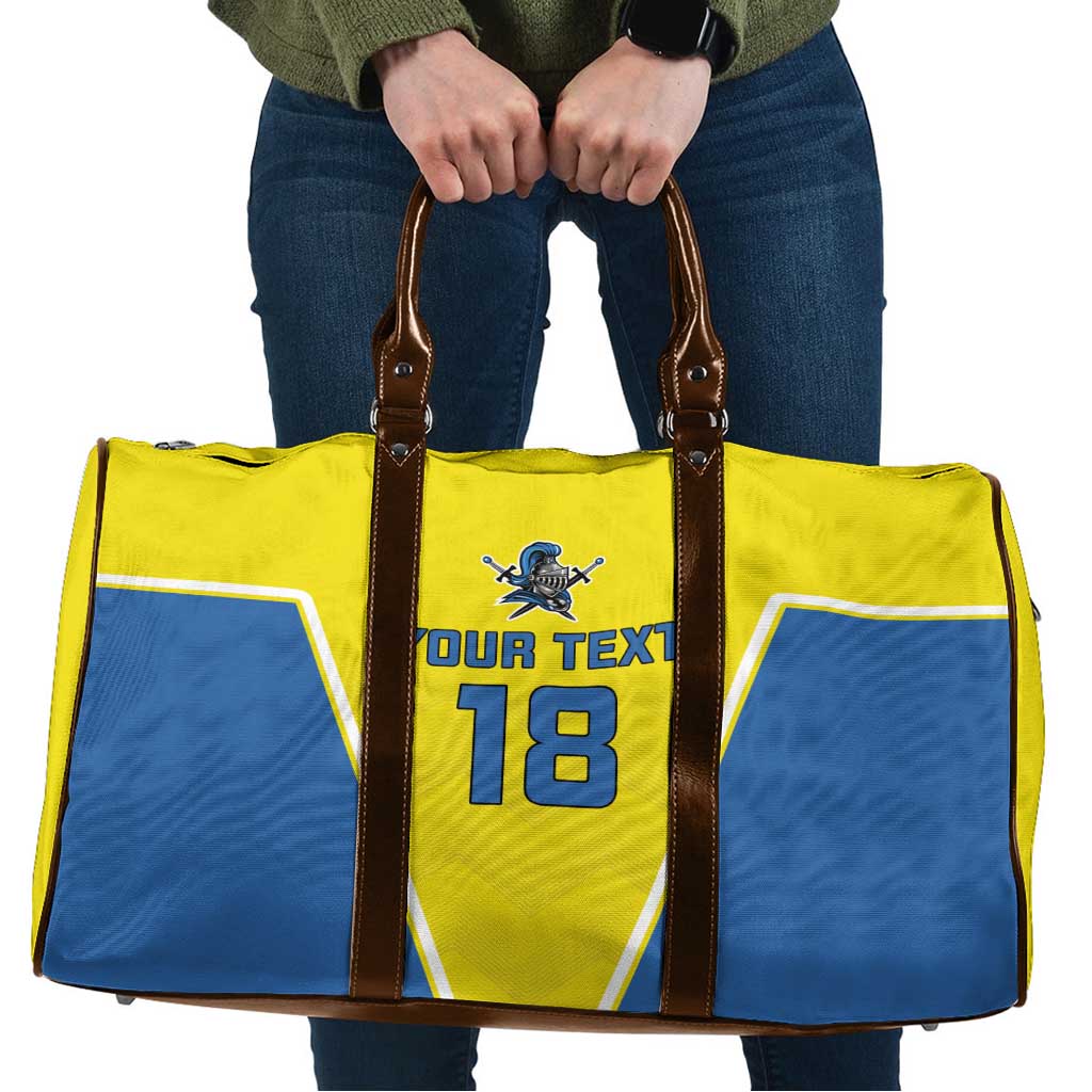 Custom West Knights of Yorkshire Travel Bag Skate Hard Hit Harder Yellow Version - Wonder Print Shop