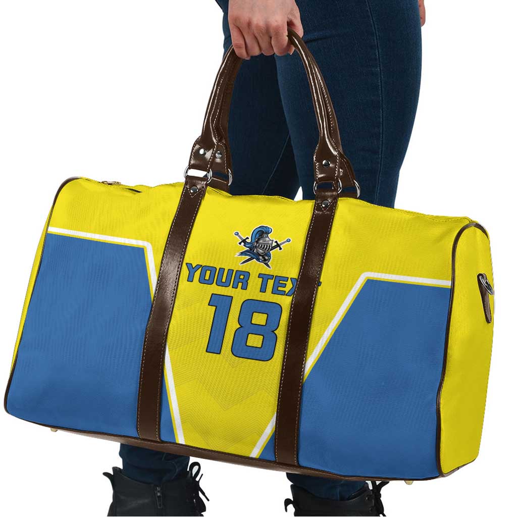 Custom West Knights of Yorkshire Travel Bag Skate Hard Hit Harder Yellow Version - Wonder Print Shop