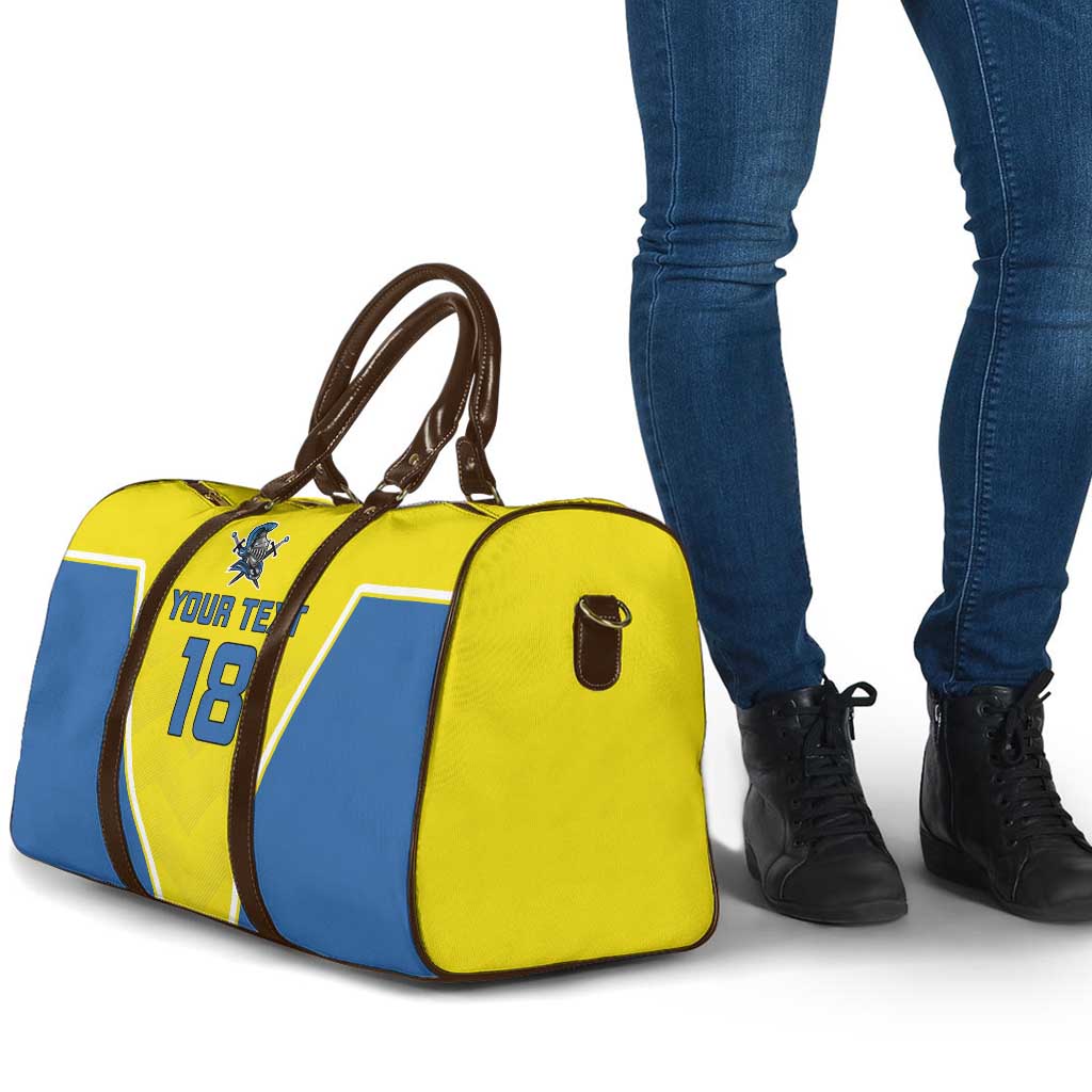 Custom West Knights of Yorkshire Travel Bag Skate Hard Hit Harder Yellow Version - Wonder Print Shop