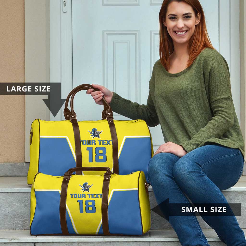 Custom West Knights of Yorkshire Travel Bag Skate Hard Hit Harder Yellow Version - Wonder Print Shop