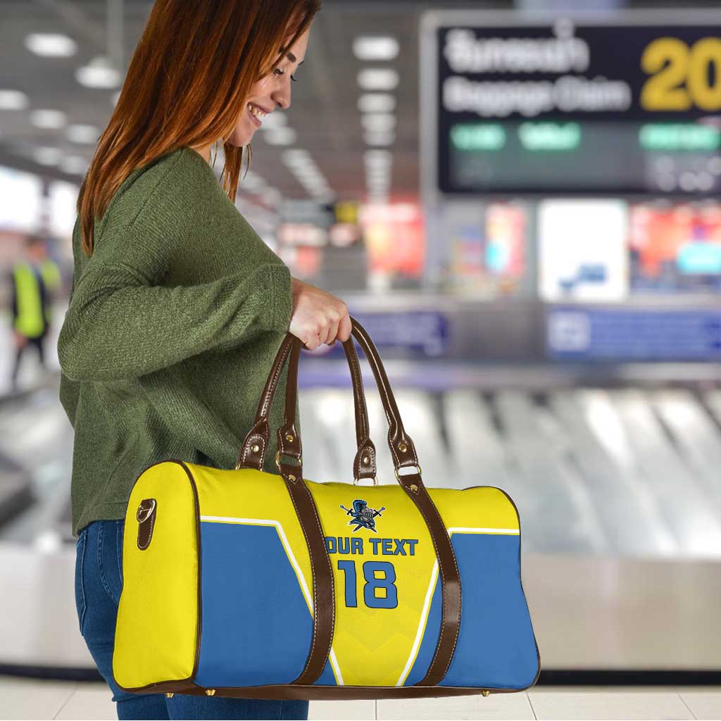 Custom West Knights of Yorkshire Travel Bag Skate Hard Hit Harder Yellow Version - Wonder Print Shop