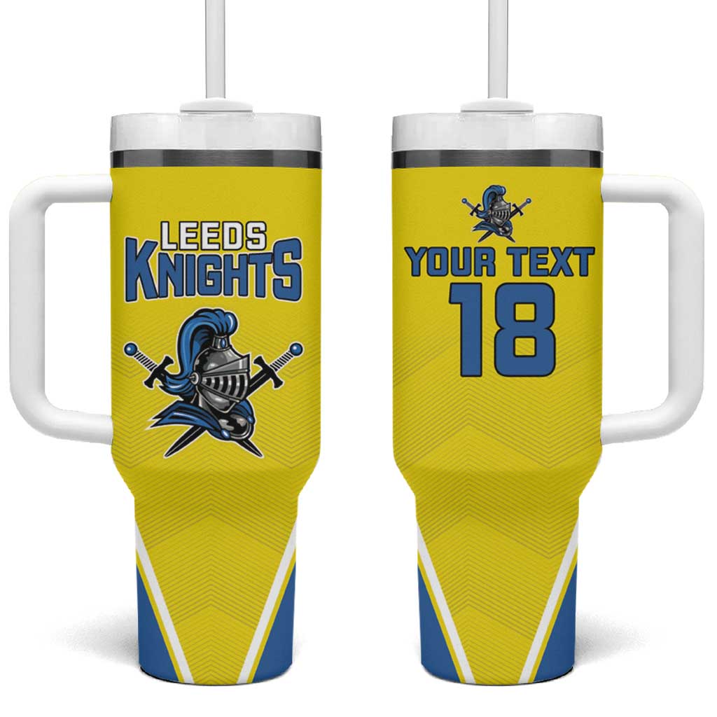 Custom West Knights of Yorkshire Tumbler With Handle Skate Hard Hit Harder Yellow Version - Wonder Print Shop