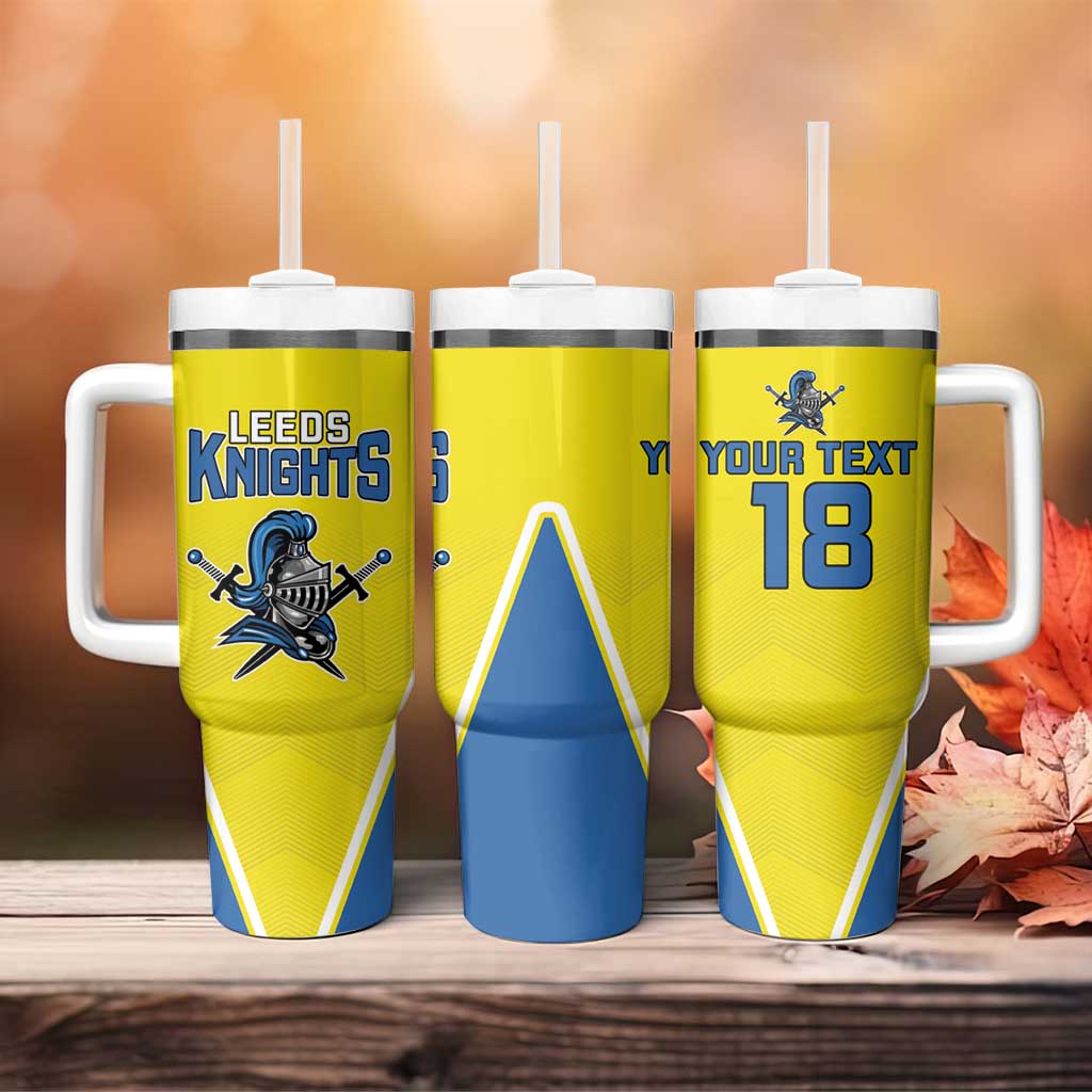Custom West Knights of Yorkshire Tumbler With Handle Skate Hard Hit Harder Yellow Version - Wonder Print Shop
