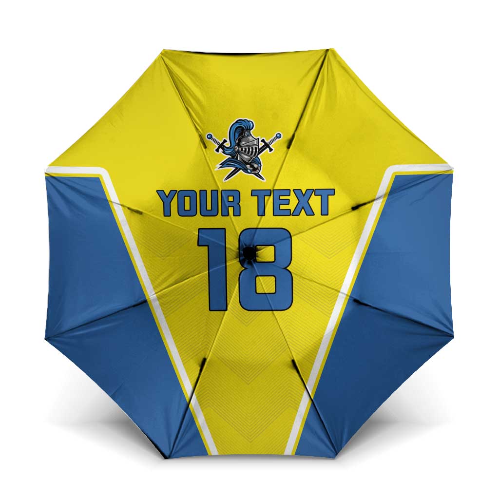 Custom West Knights of Yorkshire Umbrella Skate Hard Hit Harder Yellow Version - Wonder Print Shop