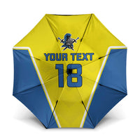 Custom West Knights of Yorkshire Umbrella Skate Hard Hit Harder Yellow Version - Wonder Print Shop