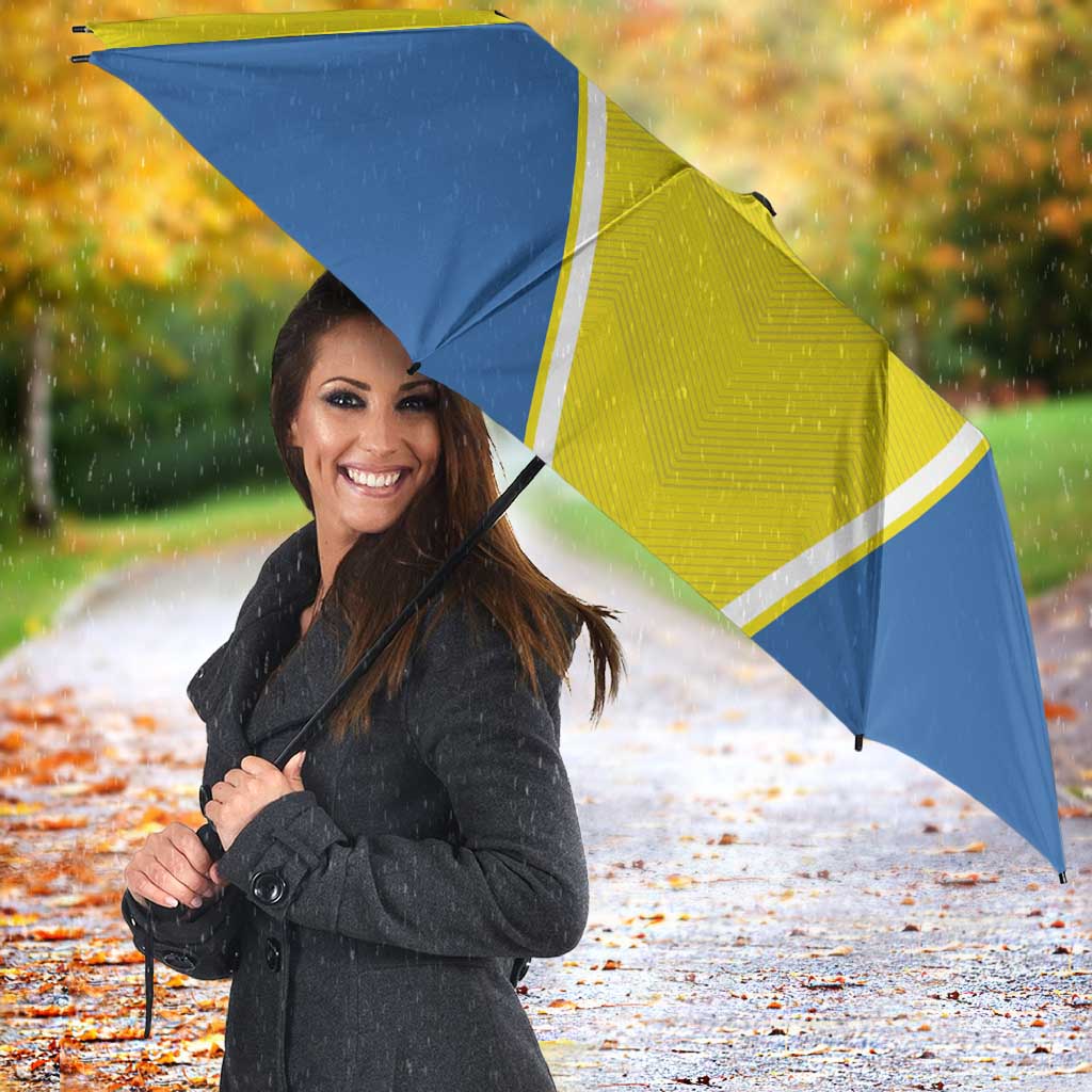 Custom West Knights of Yorkshire Umbrella Skate Hard Hit Harder Yellow Version - Wonder Print Shop