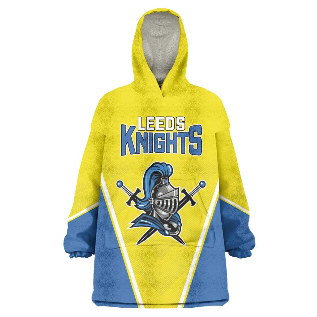 Custom West Knights of Yorkshire Wearable Blanket Hoodie Skate Hard Hit Harder Yellow Version - Wonder Print Shop