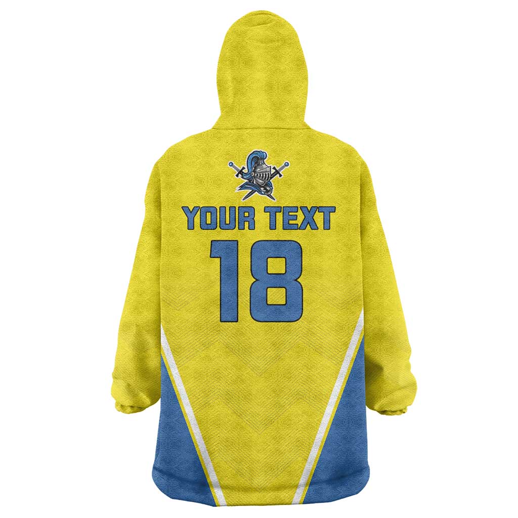 Custom West Knights of Yorkshire Wearable Blanket Hoodie Skate Hard Hit Harder Yellow Version - Wonder Print Shop
