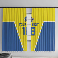 Custom West Knights of Yorkshire Window Curtain Skate Hard Hit Harder Yellow Version - Wonder Print Shop