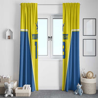 Custom West Knights of Yorkshire Window Curtain Skate Hard Hit Harder Yellow Version - Wonder Print Shop