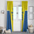 Custom West Knights of Yorkshire Window Curtain Skate Hard Hit Harder Yellow Version - Wonder Print Shop