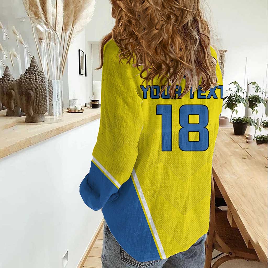 Custom West Knights of Yorkshire Women Casual Shirt Skate Hard Hit Harder Yellow Version - Wonder Print Shop