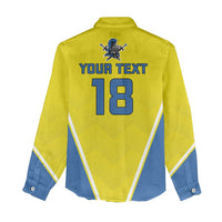 Custom West Knights of Yorkshire Women Casual Shirt Skate Hard Hit Harder Yellow Version - Wonder Print Shop