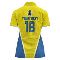 Custom West Knights of Yorkshire Women Polo Shirt Skate Hard Hit Harder Yellow Version - Wonder Print Shop