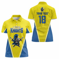 Custom West Knights of Yorkshire Women Polo Shirt Skate Hard Hit Harder Yellow Version - Wonder Print Shop