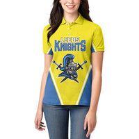 Custom West Knights of Yorkshire Women Polo Shirt Skate Hard Hit Harder Yellow Version - Wonder Print Shop