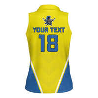 Custom West Knights of Yorkshire Women Sleeveless Polo Shirt Skate Hard Hit Harder Yellow Version - Wonder Print Shop