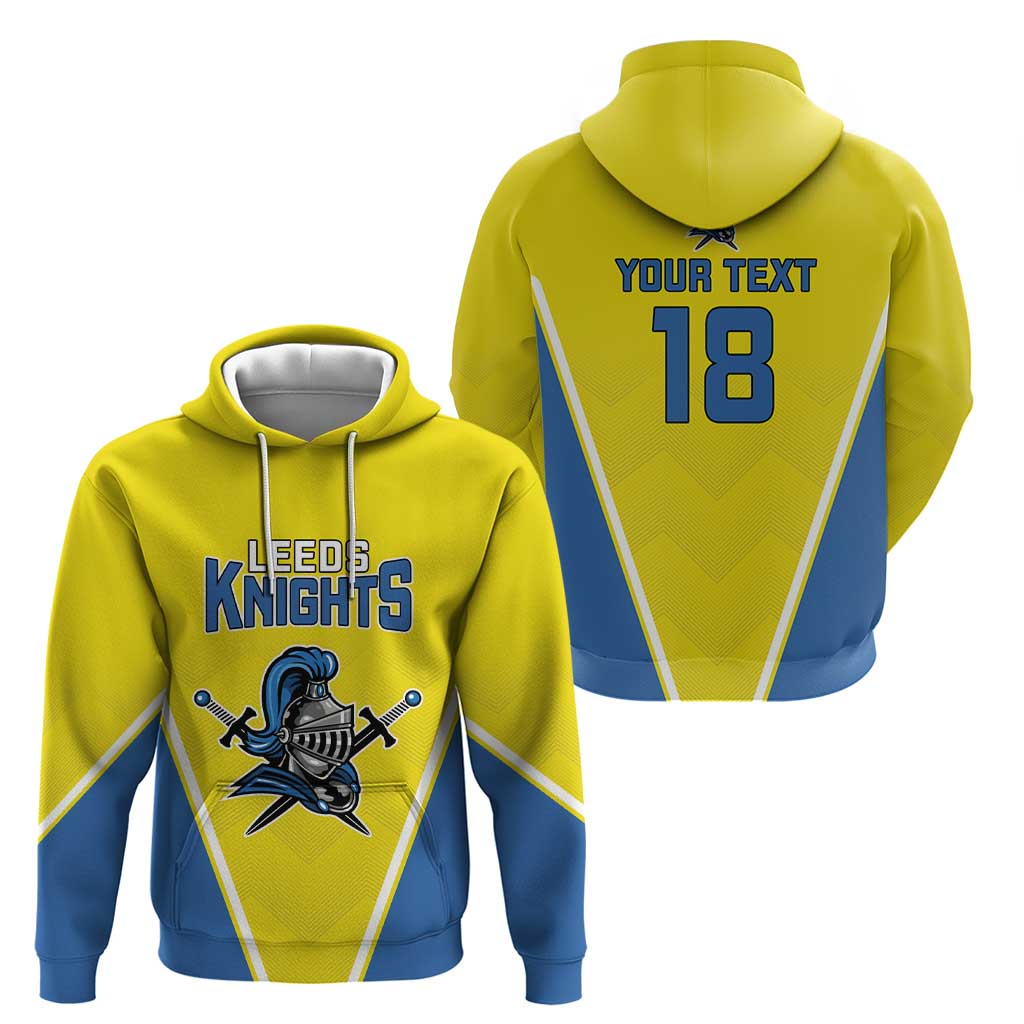 Custom West Knights of Yorkshire Zip Hoodie Skate Hard Hit Harder Yellow Version - Wonder Print Shop