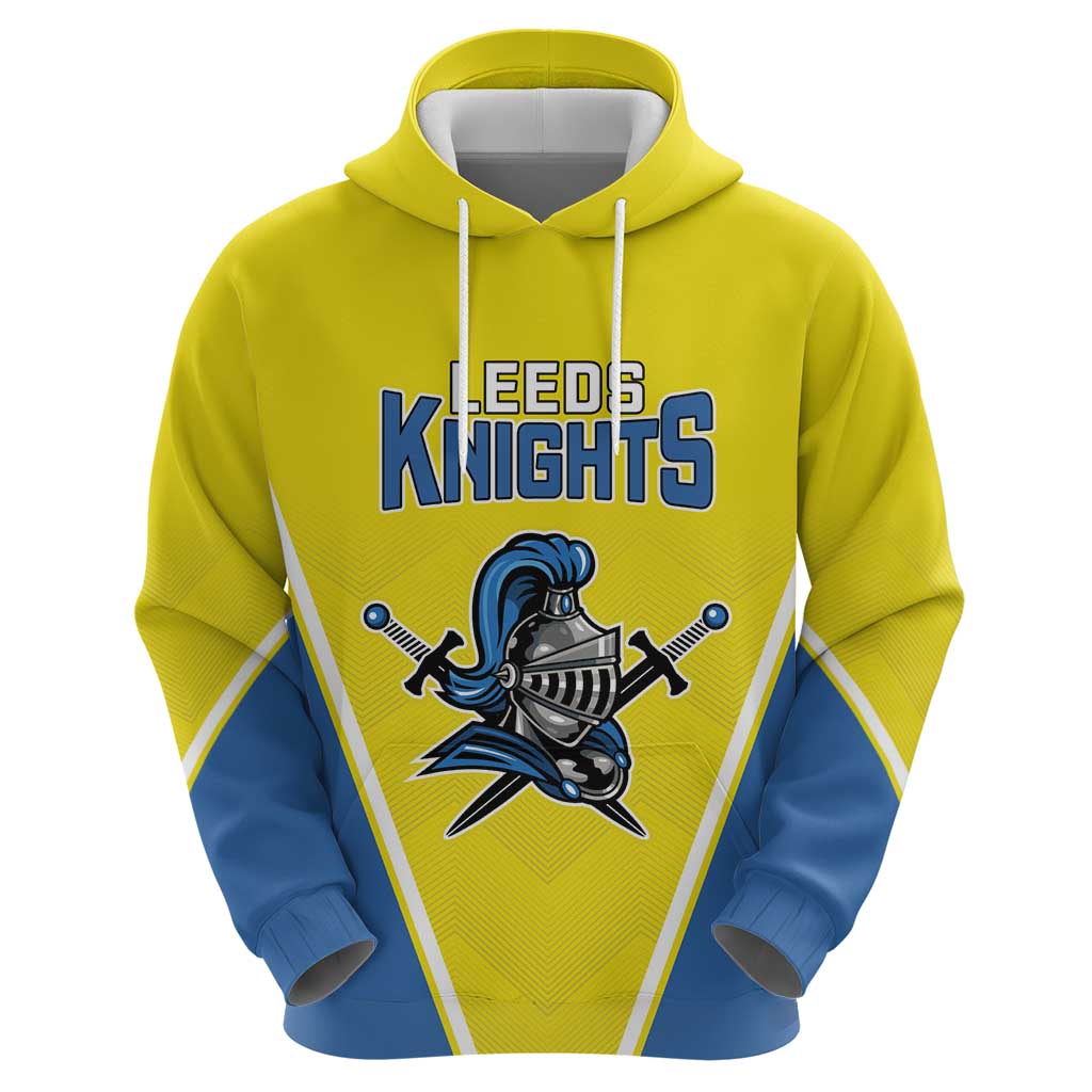 Custom West Knights of Yorkshire Zip Hoodie Skate Hard Hit Harder Yellow Version - Wonder Print Shop
