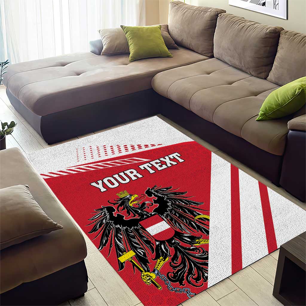 Personalized Austria Coat Of Arms Area Rug Flag Style - Wonder Print Shop