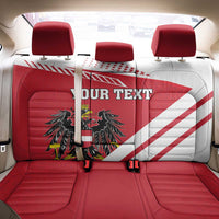 Personalized Austria Coat Of Arms Back Car Seat Cover Flag Style - Wonder Print Shop