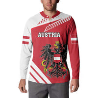 Personalized Austria Coat Of Arms Button Sweatshirt Flag Style - Wonder Print Shop