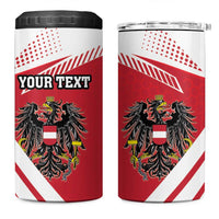 Personalized Austria Coat Of Arms 4 in 1 Can Cooler Tumbler Flag Style - Wonder Print Shop