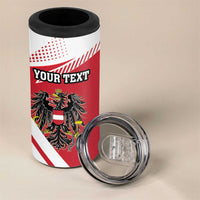 Personalized Austria Coat Of Arms 4 in 1 Can Cooler Tumbler Flag Style - Wonder Print Shop