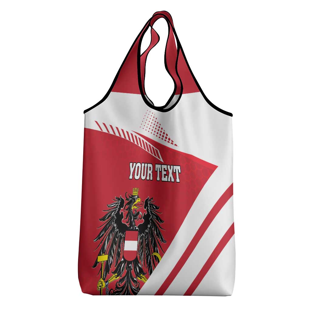 Personalized Austria Coat Of Arms Grocery Bag Flag Style