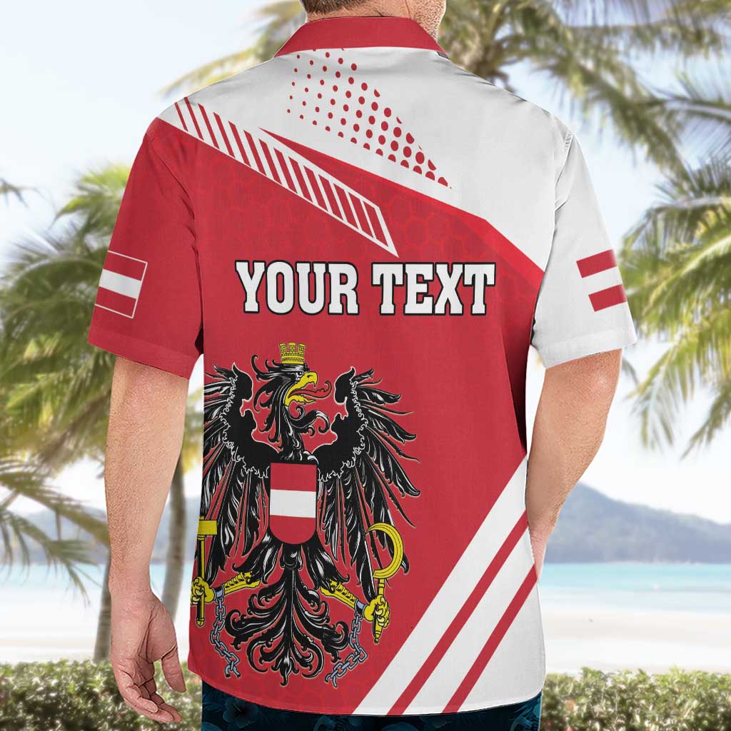 Personalized Austria Coat Of Arms Hawaiian Shirt Flag Style - Wonder Print Shop