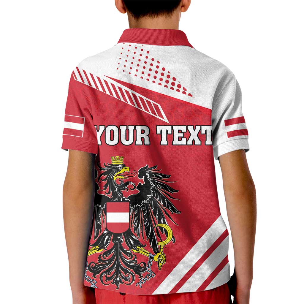 Personalized Austria Coat Of Arms Kid Polo Shirt Flag Style - Wonder Print Shop