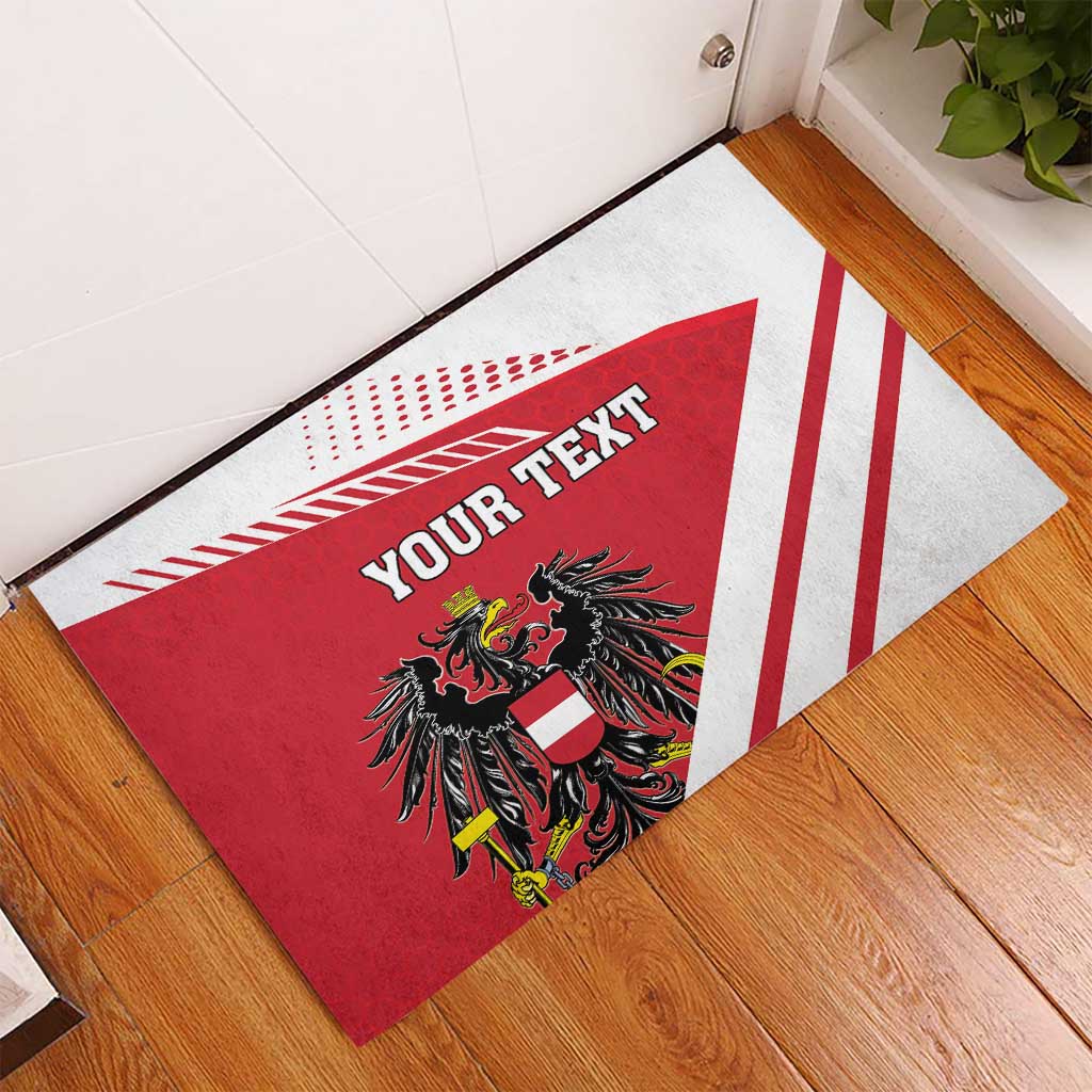 Personalized Austria Coat Of Arms Rubber Doormat Flag Style - Wonder Print Shop