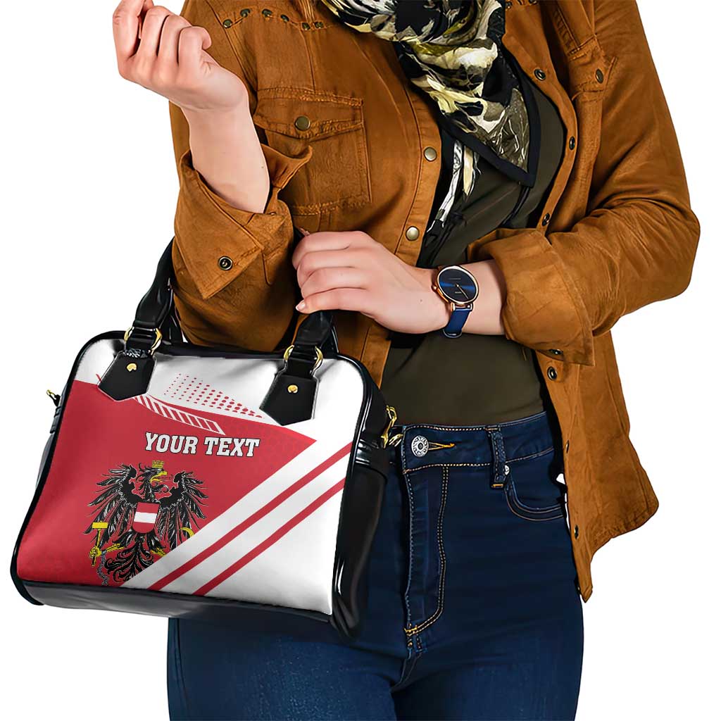 Personalized Austria Coat Of Arms Shoulder Handbag Flag Style