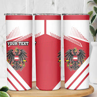 Personalized Austria Coat Of Arms Skinny Tumbler Flag Style - Wonder Print Shop