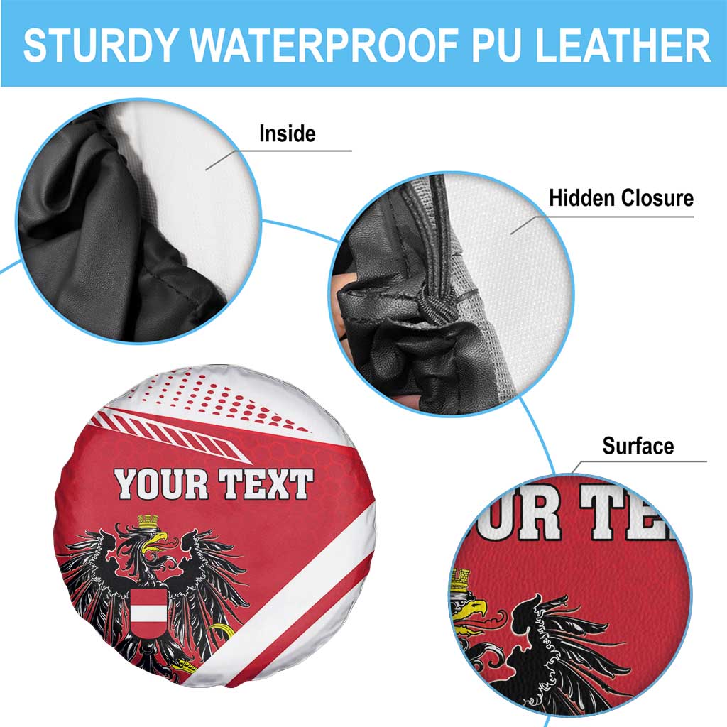 Personalized Austria Coat Of Arms Spare Tire Cover Flag Style - Wonder Print Shop