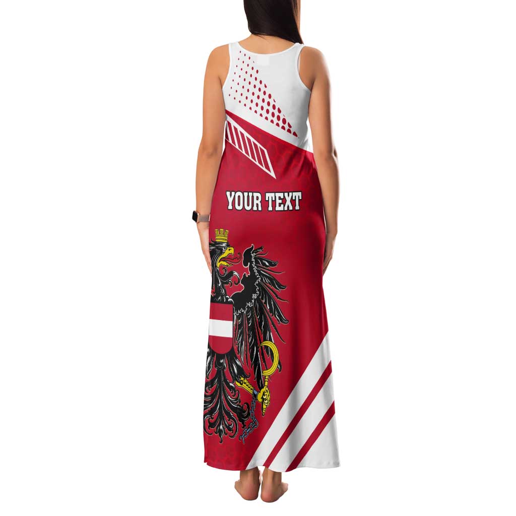 Personalized Austria Coat Of Arms Tank Maxi Dress Flag Style - Wonder Print Shop