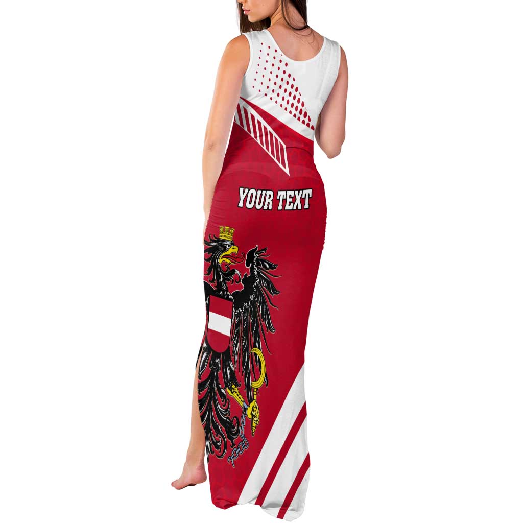 Personalized Austria Coat Of Arms Tank Maxi Dress Flag Style - Wonder Print Shop